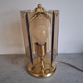 Tafellampje glasplaten vintage
