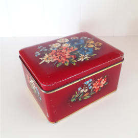 Blikje rood bloemetjes