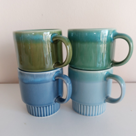 Mokjes vintage blauw groen