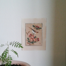 Japanse schildering op zijde