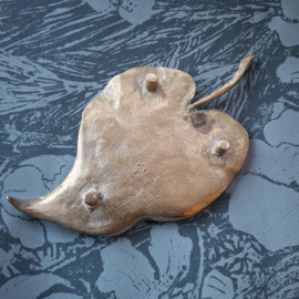 Schaaltje blad messing