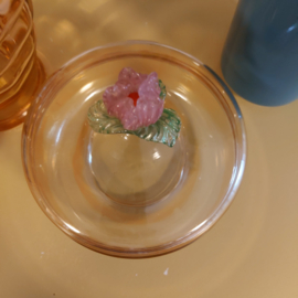 Dekselpotje glas roosje