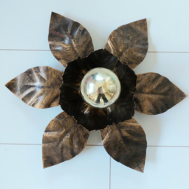 Wand- / plafondlamp bloemkelk brons