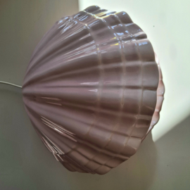 Vintage XL schelpenlamp roze