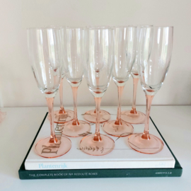 Arcopal Champagneglazen roze voet