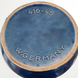 West Germany Aztec vaas blauw