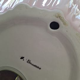 Vintage XL schelpenlamp roze