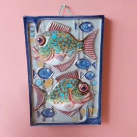Wandbord vintage vissen