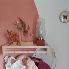 Lampje houten vierkante voet