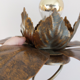 Wand- / plafondlamp bloemkelk brons