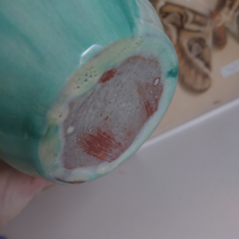 Vaasje aardewerk turquoise