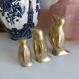 Messing pinguins set van 3