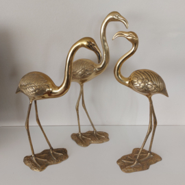 Flamingoset messing 3 stuks