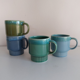 Mokjes vintage blauw groen