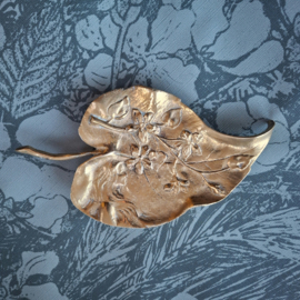 Schaaltje blad messing