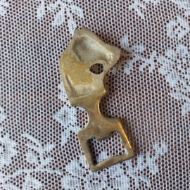 Flessenopener paardje messing