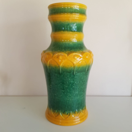 Vloervaas blauwgroen geel