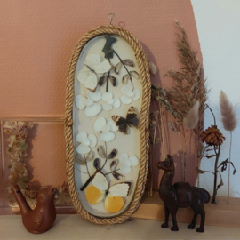 Vintage vlindertjes met schelpjes