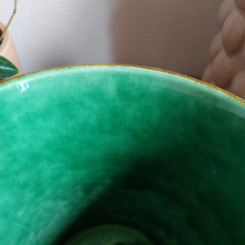 Pot groen bruin keramiek