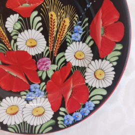 Wandbord veldbloemen handbeschilderd