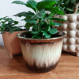 Pot bruin crème keramiek