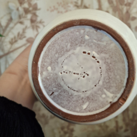 Plantenpot wit turquoise