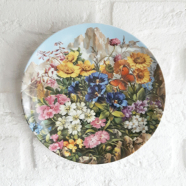 Wandbord alpenbloemen