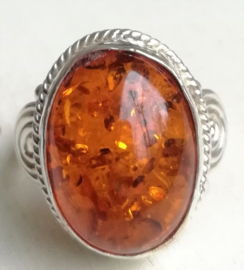 Bague en Ambre et Argent