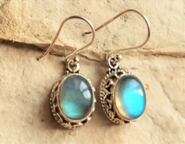 Boucles d'oreilles Labradorite argent