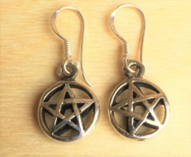 Boucles d'oreilles Pentagramme argent