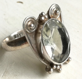 Bague en Argent et Améthyste verte