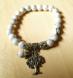 Bracelet Arbre de Vie - Howlite blanc