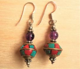 Boucles d'oreilles Tibétaines