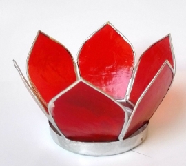 Chakra Lotus theelichtje  rood.