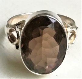 Bague Quartz Fumé en Argent