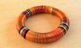 Indiase armband oranje -zijde