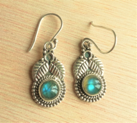 Boucles d'oreilles Labradorite argent