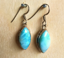 Boucles d'oreilles Larimar en argent