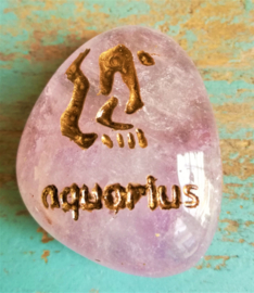 Signe Aquarius en Quartz rose