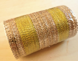 Indiase bangle armband geel - goud