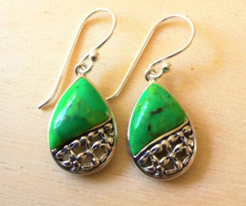 Boucles d`oreilles Turquoise vert