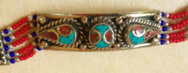 Tibetaanse armband Turkoois Koraal