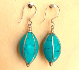 boucles d'oreilles Turquoises