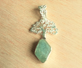 Pendentif Arbre de Vie Aigue-Marine