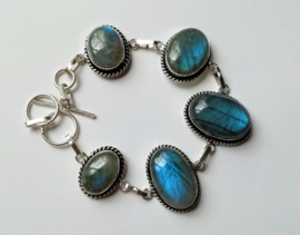 Bracelet argent et Labradorite