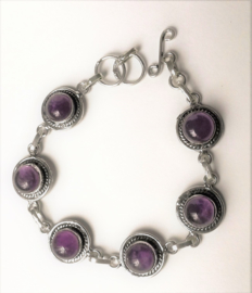 Bracelet Améthyste en argent