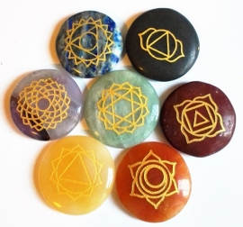 Chakra edelstenen-set-rond