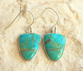 Boucles d'oreilles en argent et Turquoise