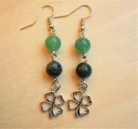 Boucles d'oreilles trèfle à quatre feuilles