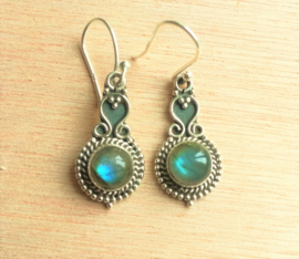 Boucles d'oreilles Labradorite en argent